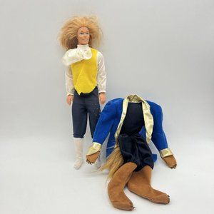 Disney Beauty And The Beast Barbie Ken‎ Doll 12" Prince Adam Figure Vintage Read